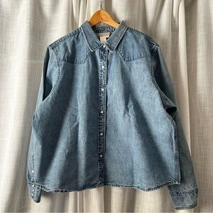 Denim Button-Up Shirt